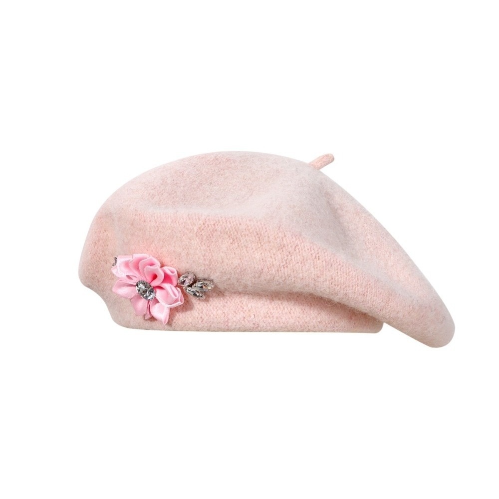 Beret French Wool - Béret élégant en laine couleur unie,